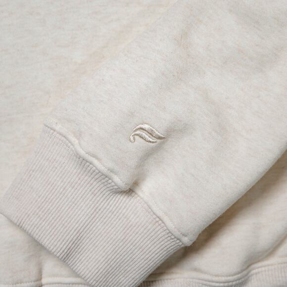 Fabletics Cozy Fleece 1/2 Zip Oatmeal Heather Mock Neck Sweatshirt Size XL NEW - Picture 9 of 13
